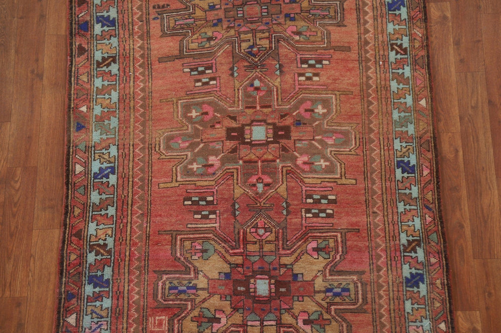 Vegetable Dye Heriz Persian Runner Rug 4x10