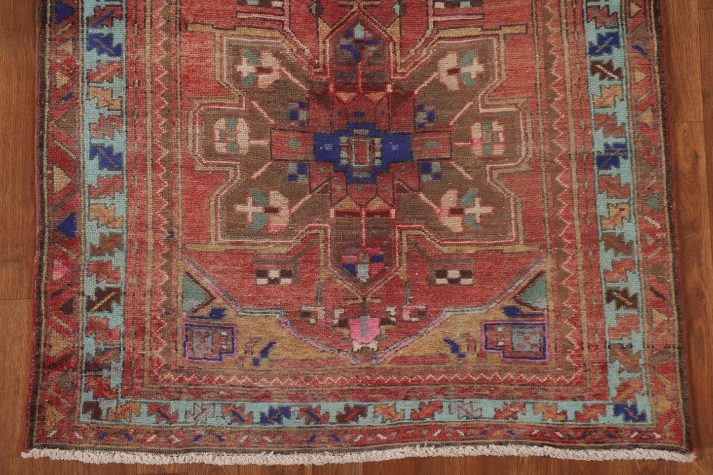 Vegetable Dye Heriz Persian Runner Rug 4x10