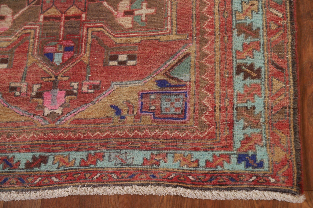 Vegetable Dye Heriz Persian Runner Rug 4x10