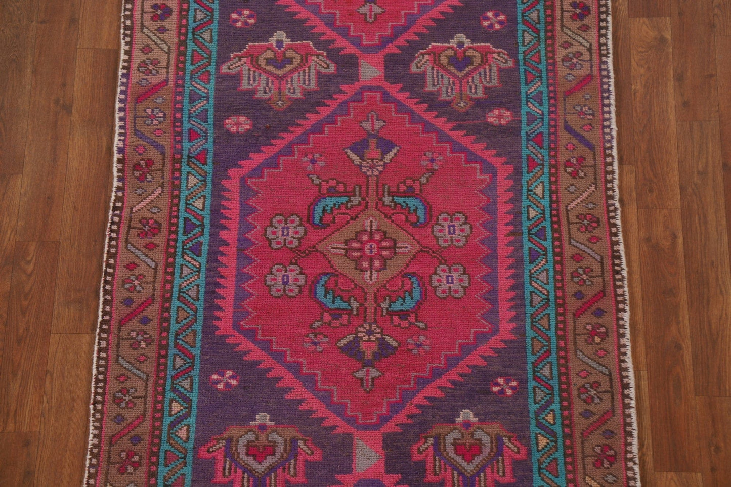 Geometric Ardebil Persian Runner Rug 3x12