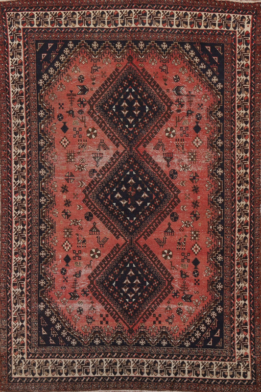 Antique Tribal Sirjan Persian Area Rug 6x8