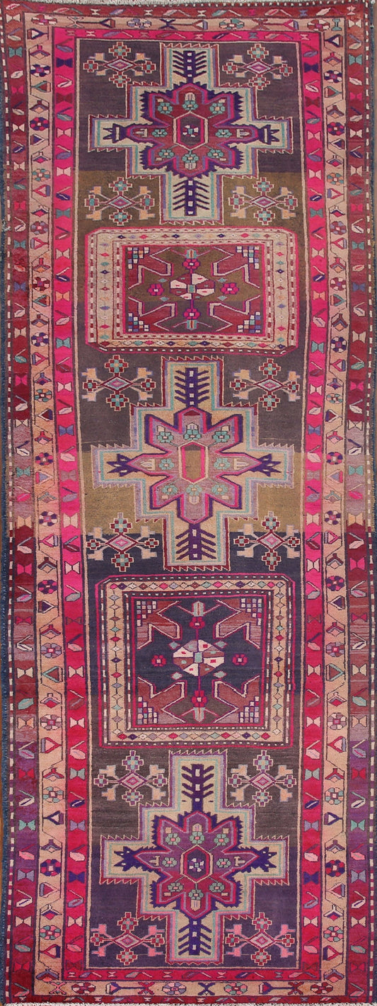 Vintage Meshkin Persian Runner Rug 4x11