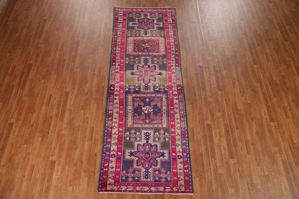 Vintage Meshkin Persian Runner Rug 4x11