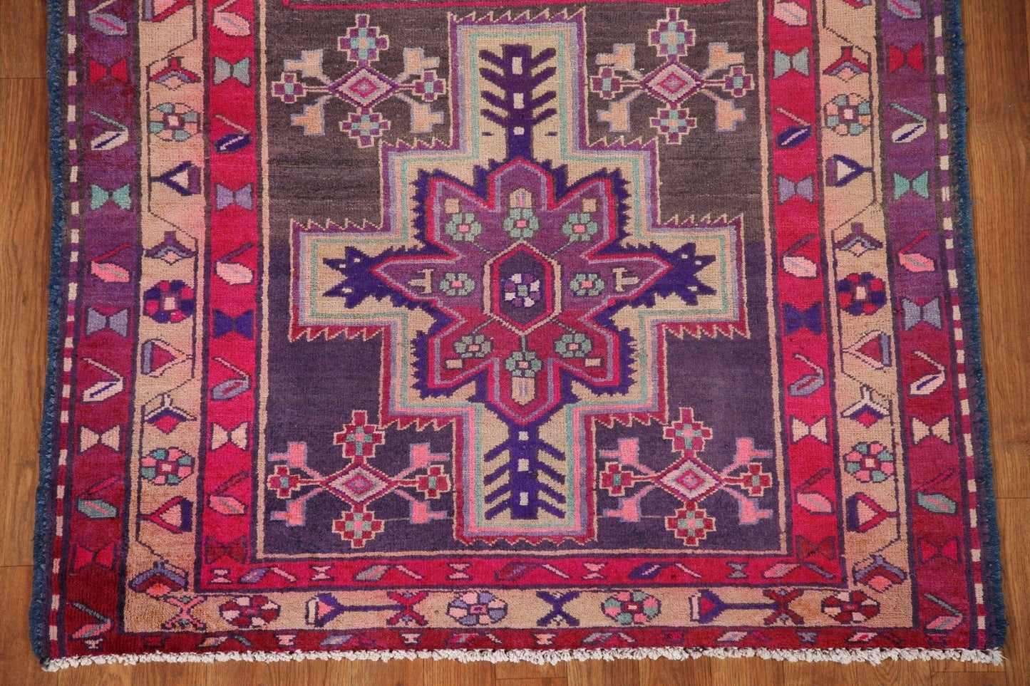 Vintage Meshkin Persian Runner Rug 4x11