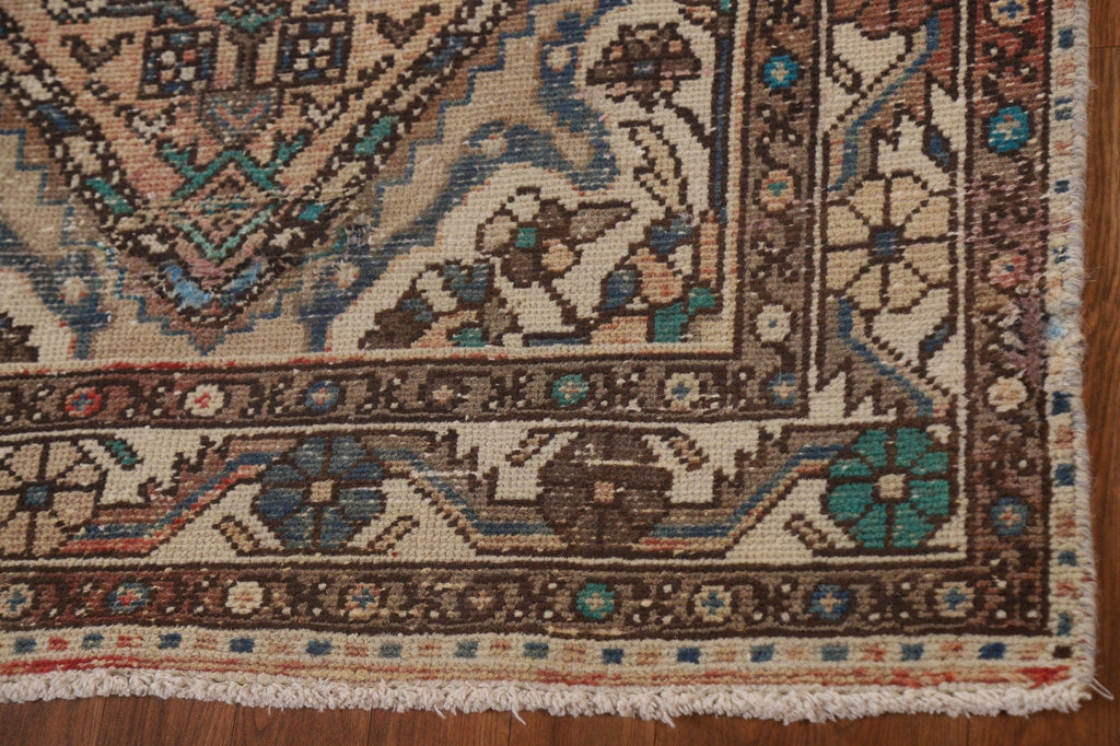 Geometric Hamedan Persian Runner Rug 4x14