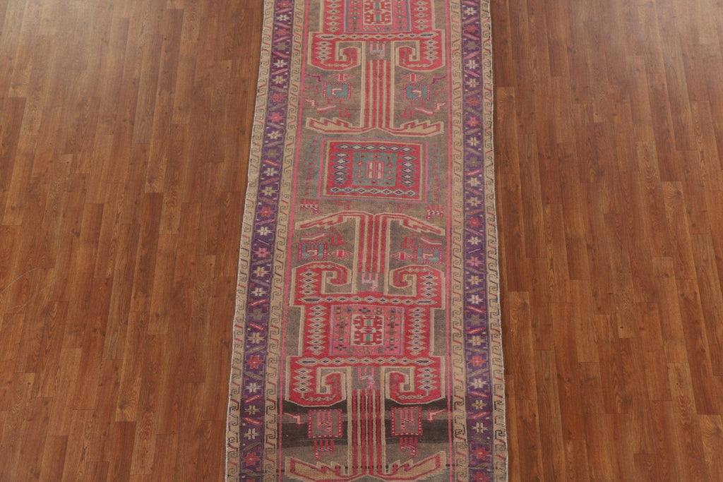 Vintage Ardebil Persian Runner Rug 4x10