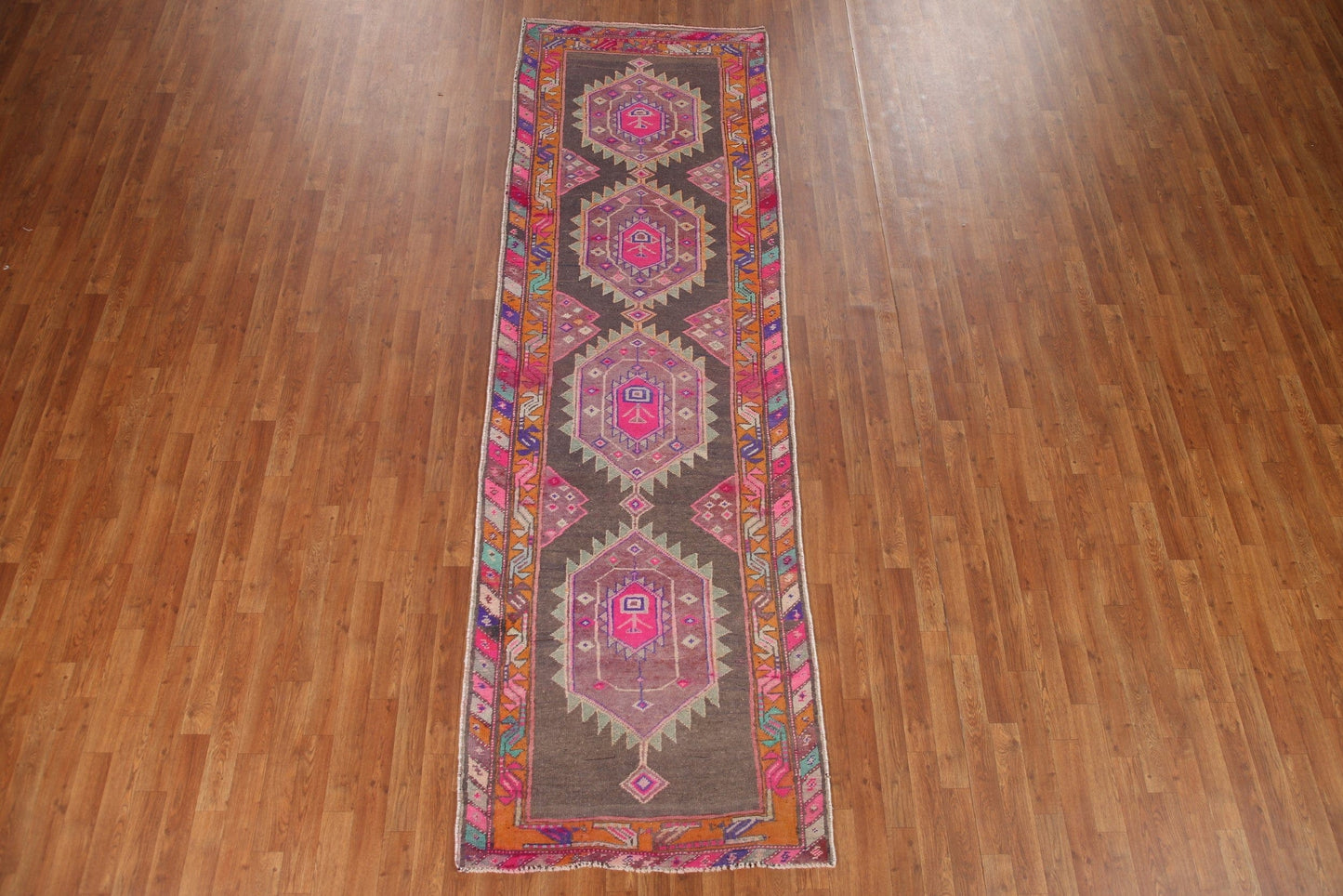 Geometric Ardebil Persian Runner Rug 3x11