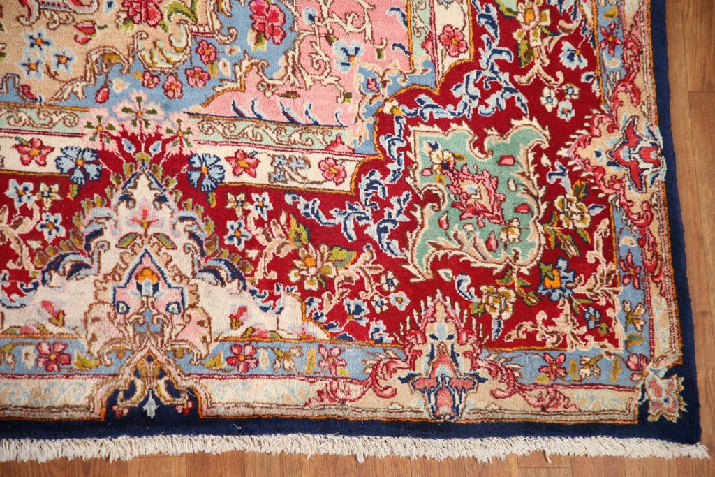 Vegetable Dye Blue Kerman Persian Area Rug 9x13