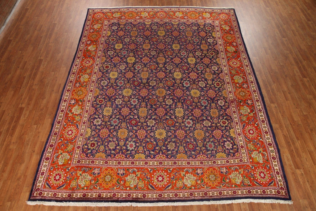 All-Over Floral Tabriz Persian Area Rug 10x13