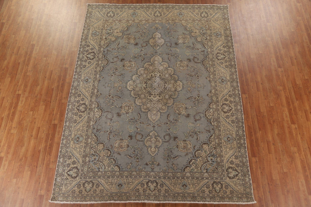 Traditional Gray Tabriz Persian Area Rug 9x12