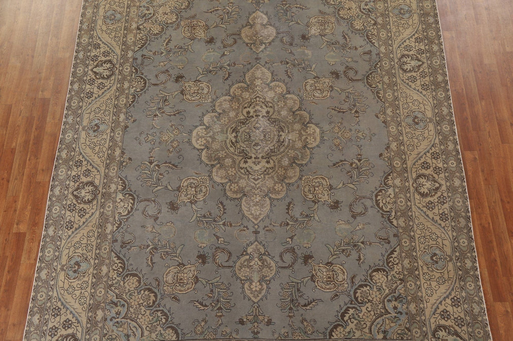 Traditional Gray Tabriz Persian Area Rug 9x12