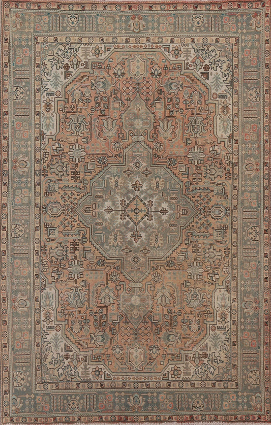 Vintage Wool Tabriz Persian Area Rug 7x10