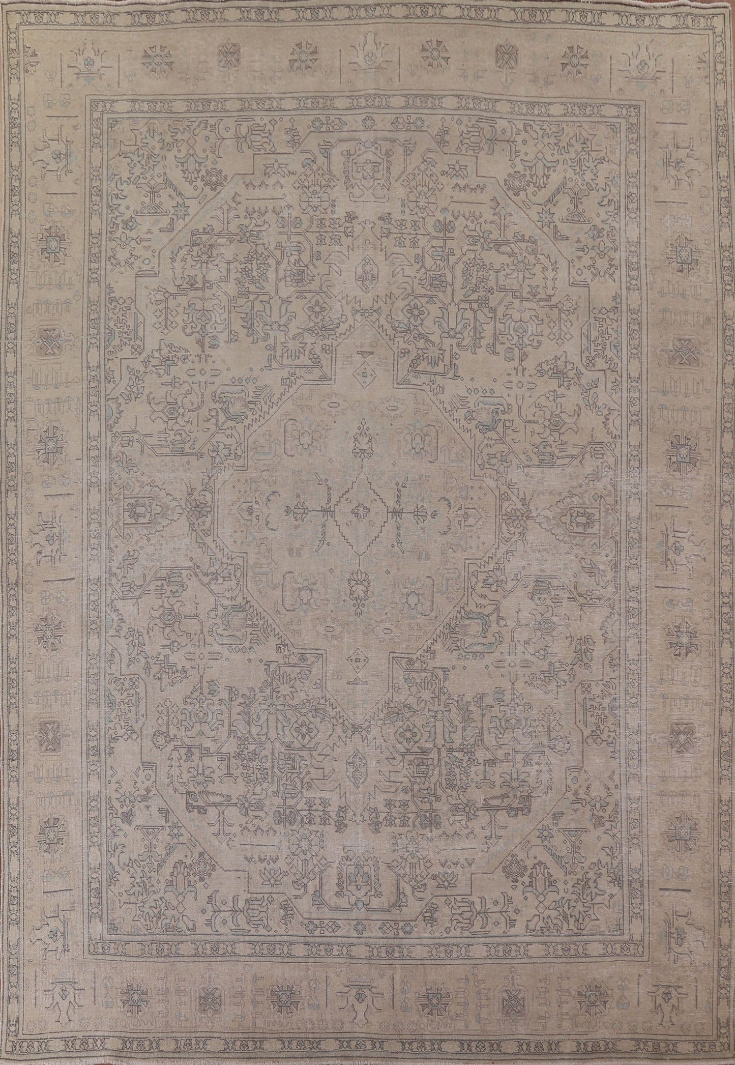 Distressed Tabriz Persian Area Rug 10x12