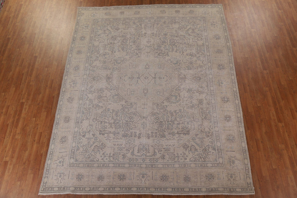 Distressed Tabriz Persian Area Rug 10x12