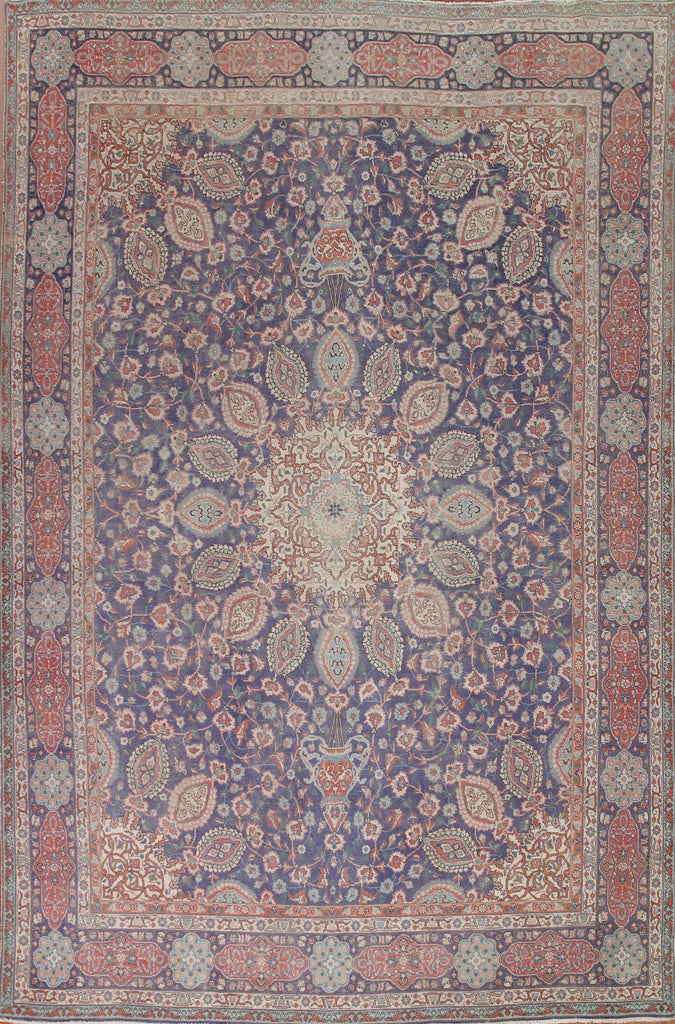 Hand-Knotted Wool Tabriz Persian Area Rug 10x13