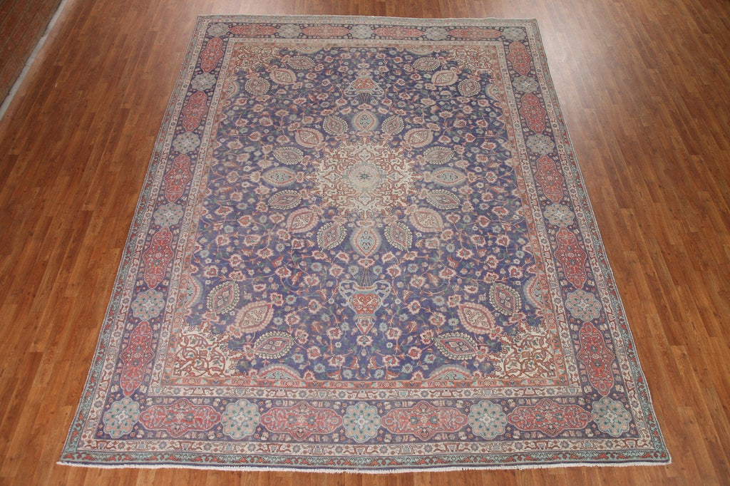 Hand-Knotted Wool Tabriz Persian Area Rug 10x13