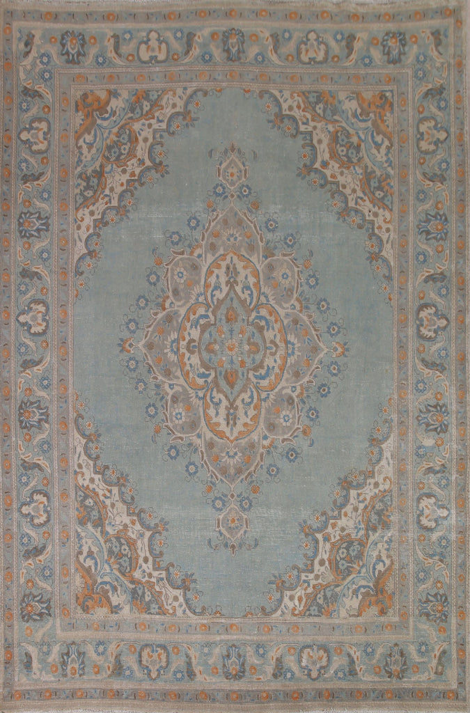 Light Blue Tabriz Persian Area Rug 8x11