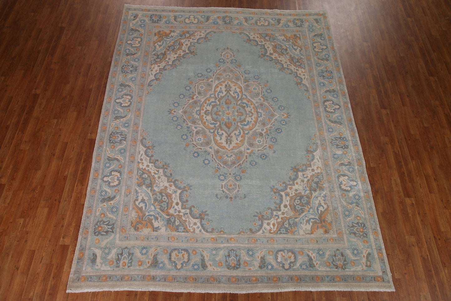 Light Blue Tabriz Persian Area Rug 8x11