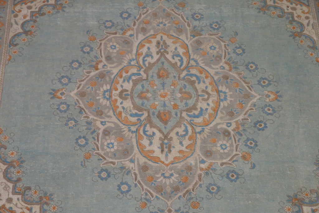 Light Blue Tabriz Persian Area Rug 8x11