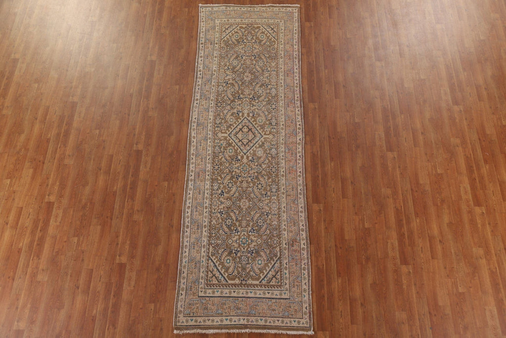 Antique Mahal Persian Runner Rug 3x11