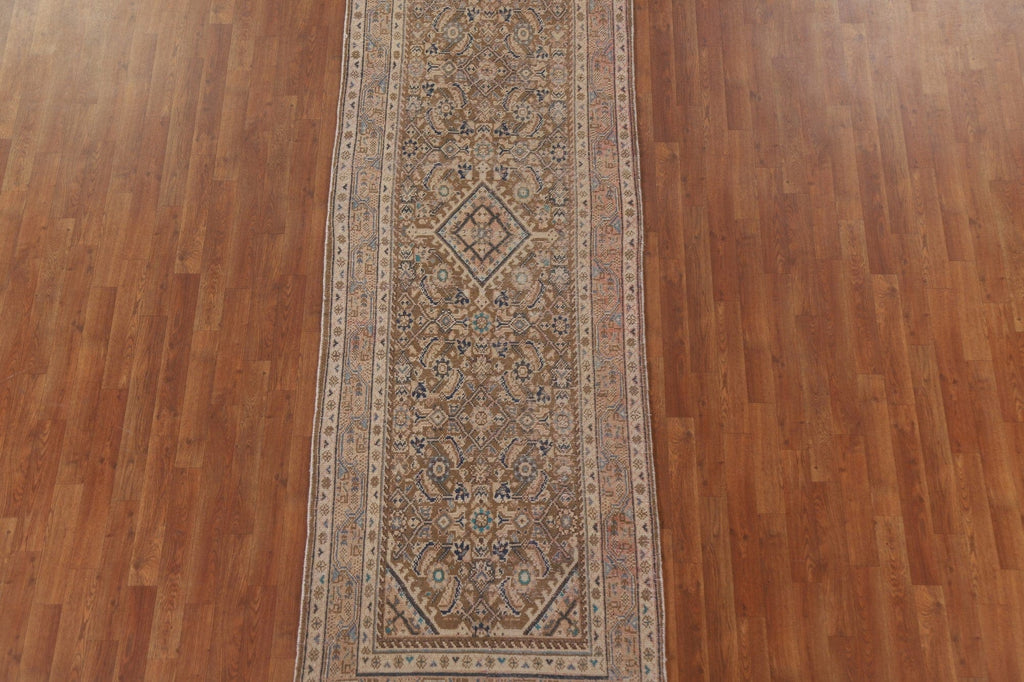 Antique Mahal Persian Runner Rug 3x11