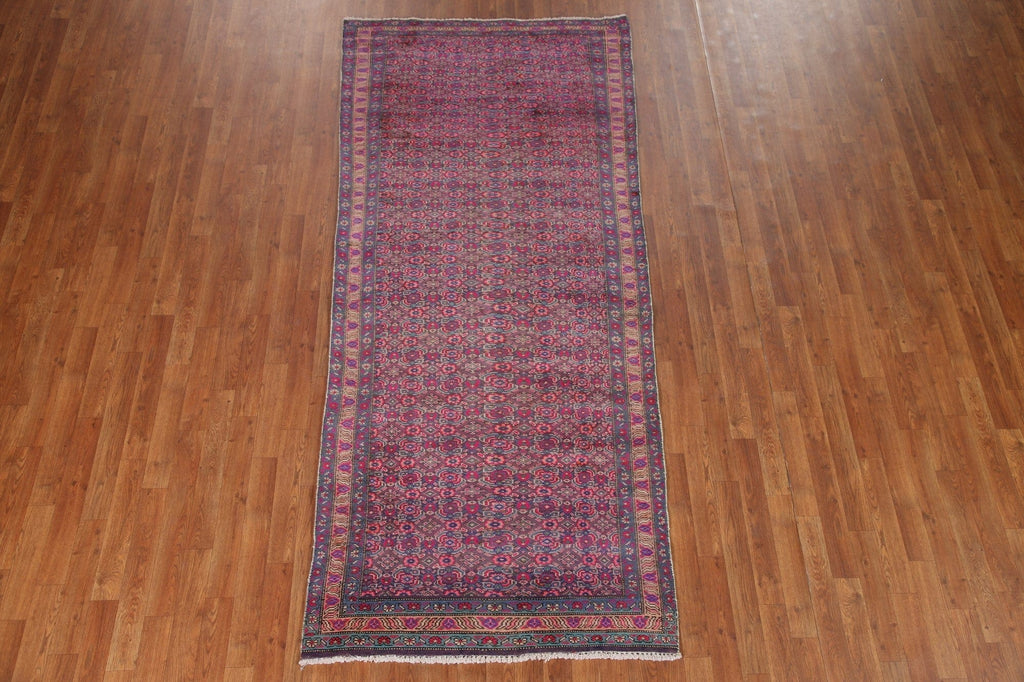 All-Over Ardebil Persian Runner Rug 4x9