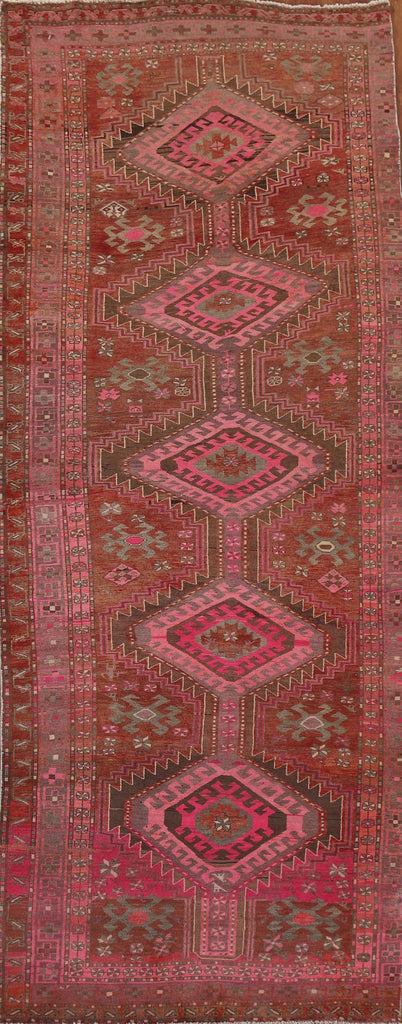 Red/ Pink Ardebil Persian Runner Rug 5x13