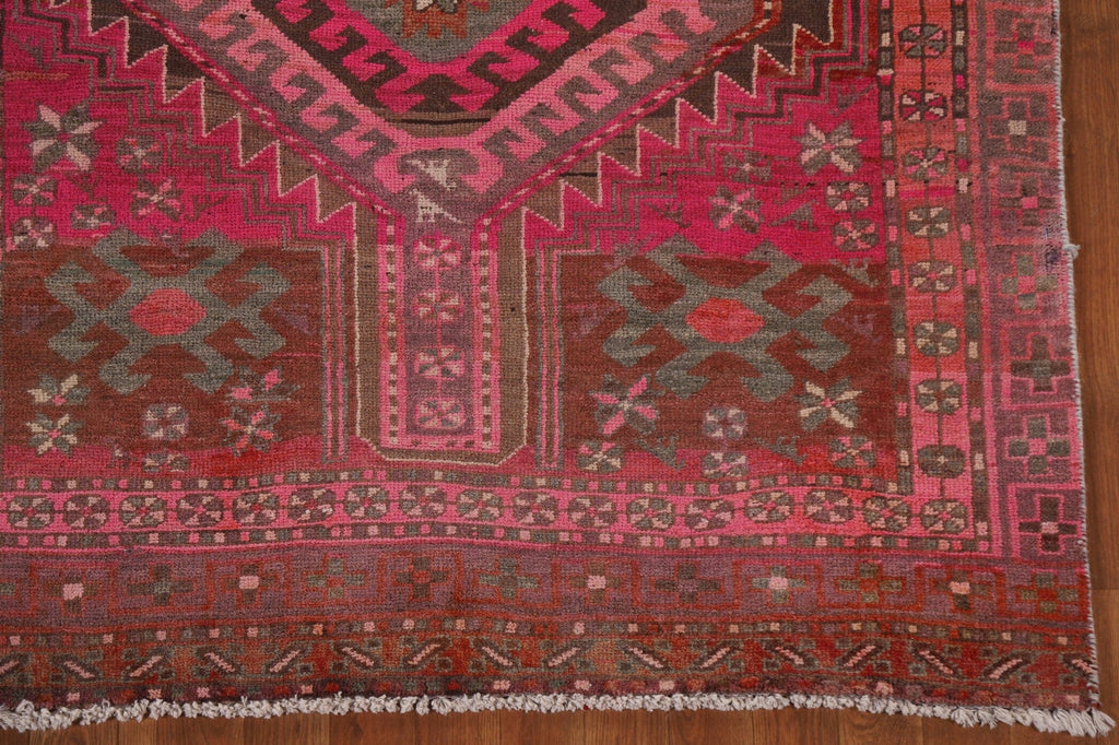 Red/ Pink Ardebil Persian Runner Rug 5x13