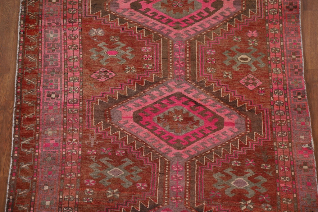 Red/ Pink Ardebil Persian Runner Rug 5x13