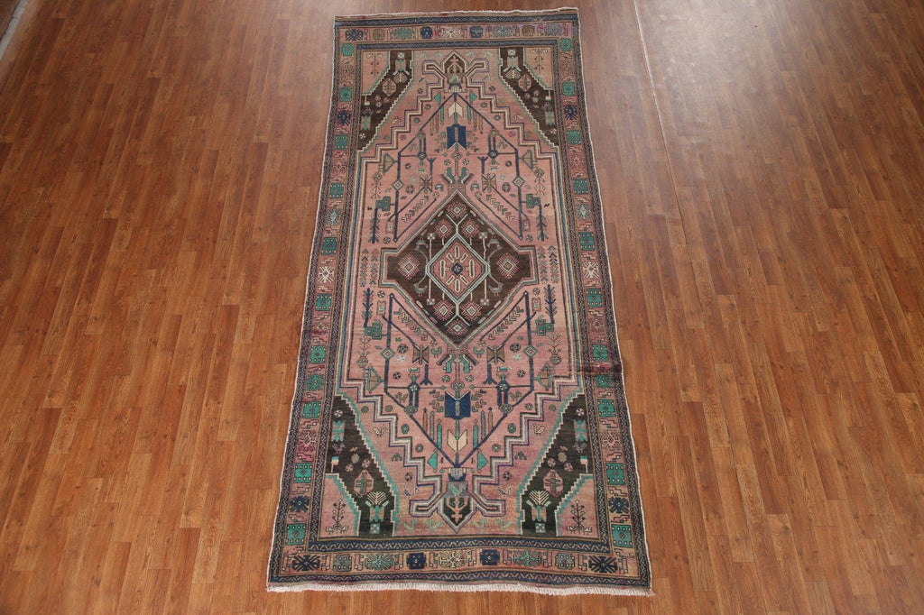 Pink Geometric Ardebil Persian Area Rug 5x11