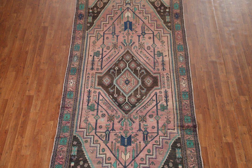 Pink Geometric Ardebil Persian Area Rug 5x11