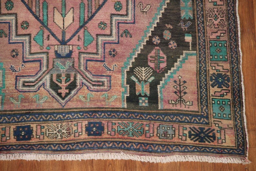 Pink Geometric Ardebil Persian Area Rug 5x11