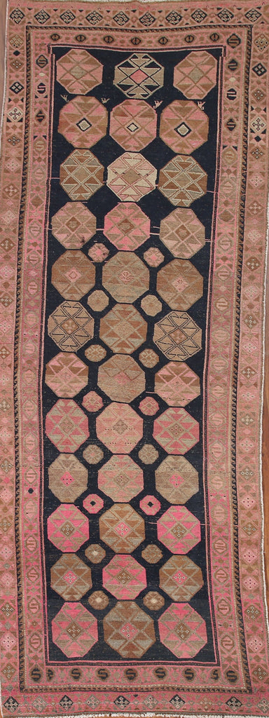 Navy Blue/ Pink Antique Lori Persian Runner Rug 4x12