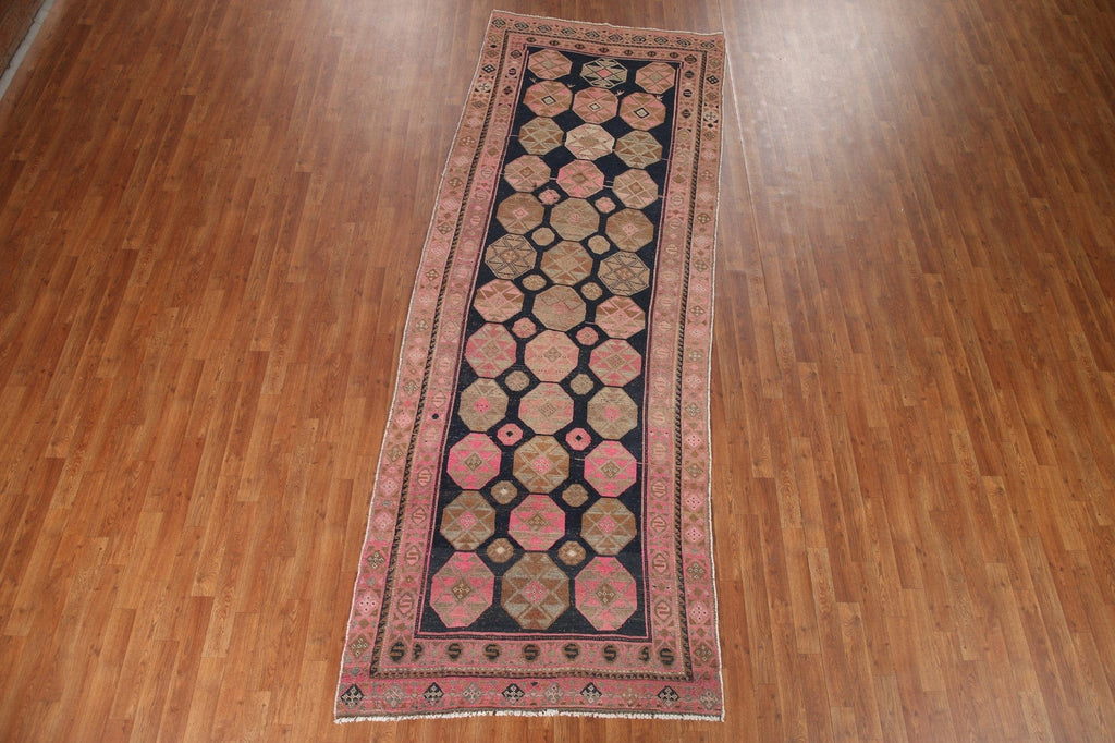 Navy Blue/ Pink Antique Lori Persian Runner Rug 4x12