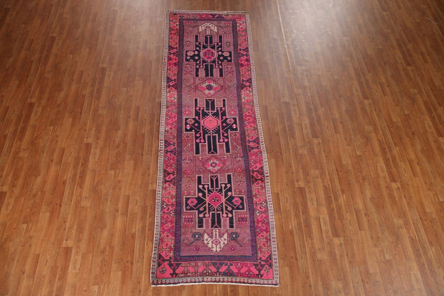 Purples Ardebil Persian Runner Rug 3x11