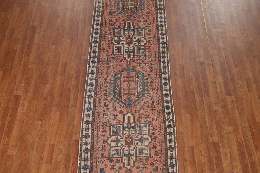 Vintage Heriz Persian Runner Rug 3x10