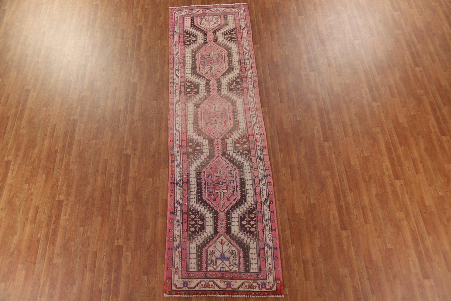 Geometric Ardebil Persian Runner Rug 4x13