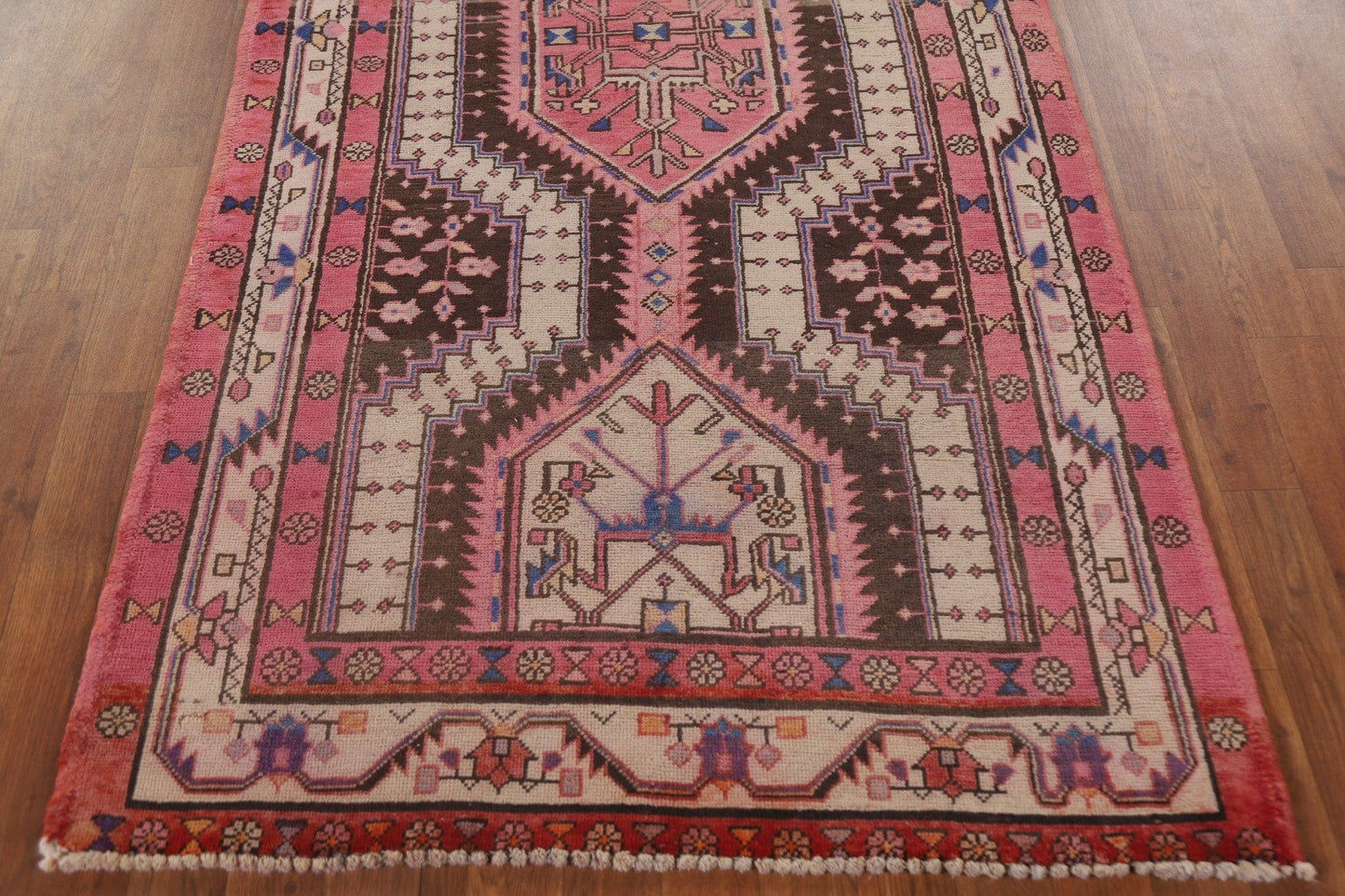 Geometric Ardebil Persian Runner Rug 4x13