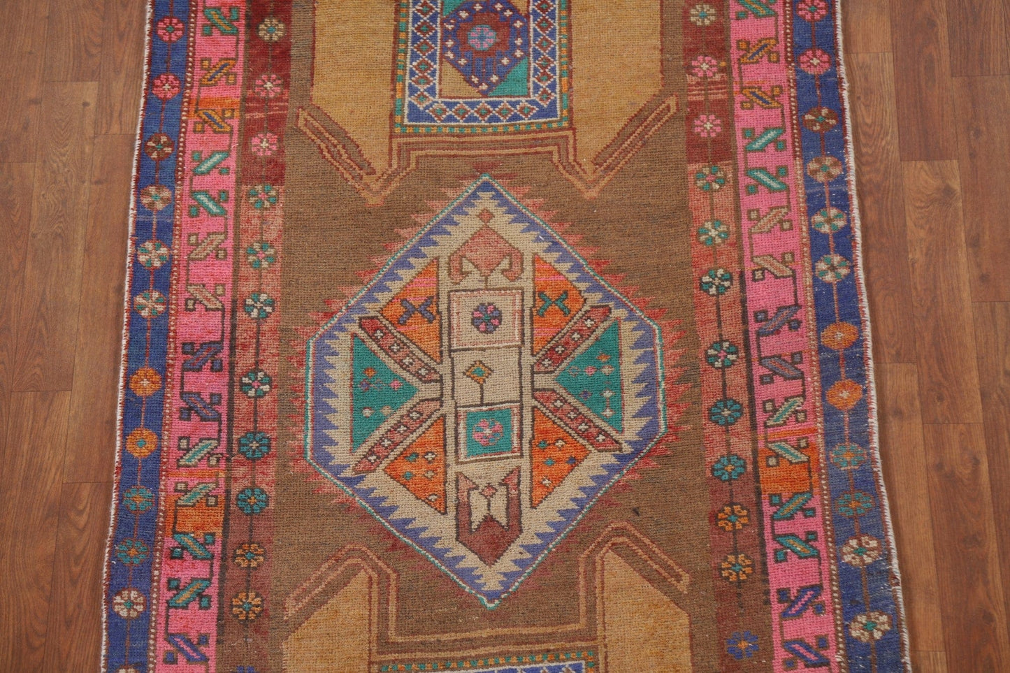 Vegetable Dye Ardebil Persian Runner Rug 4x14