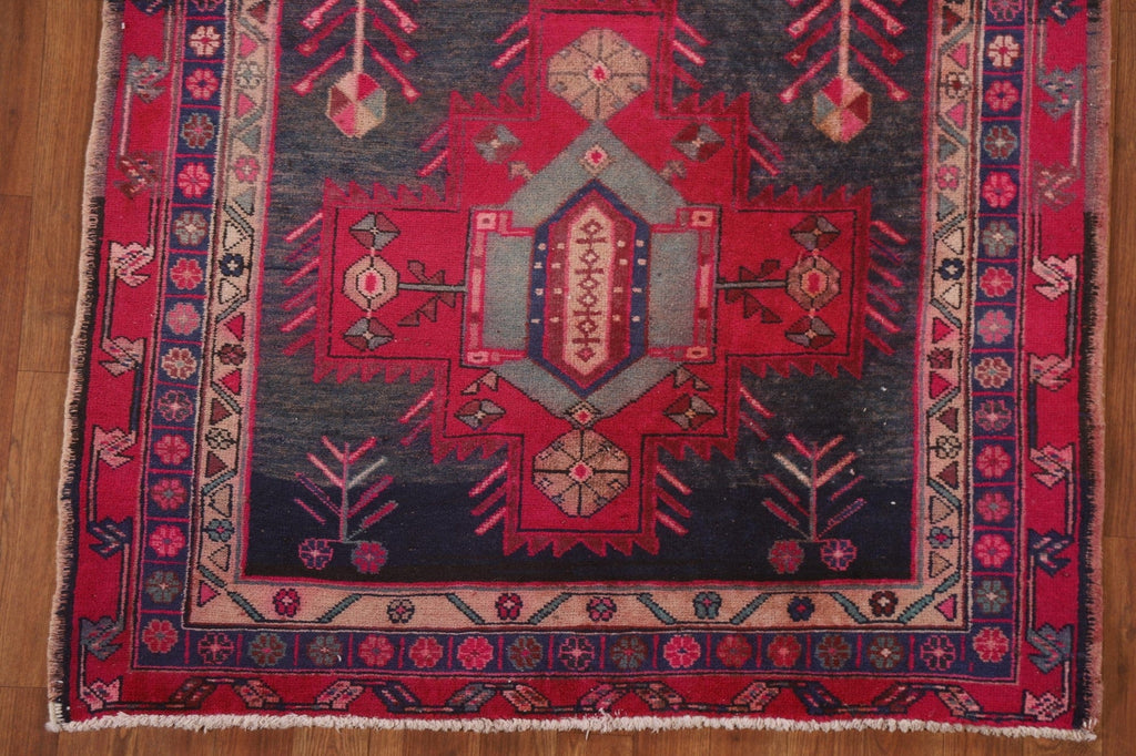Vintage Wool Ardebil Persian Runner Rug 4x11