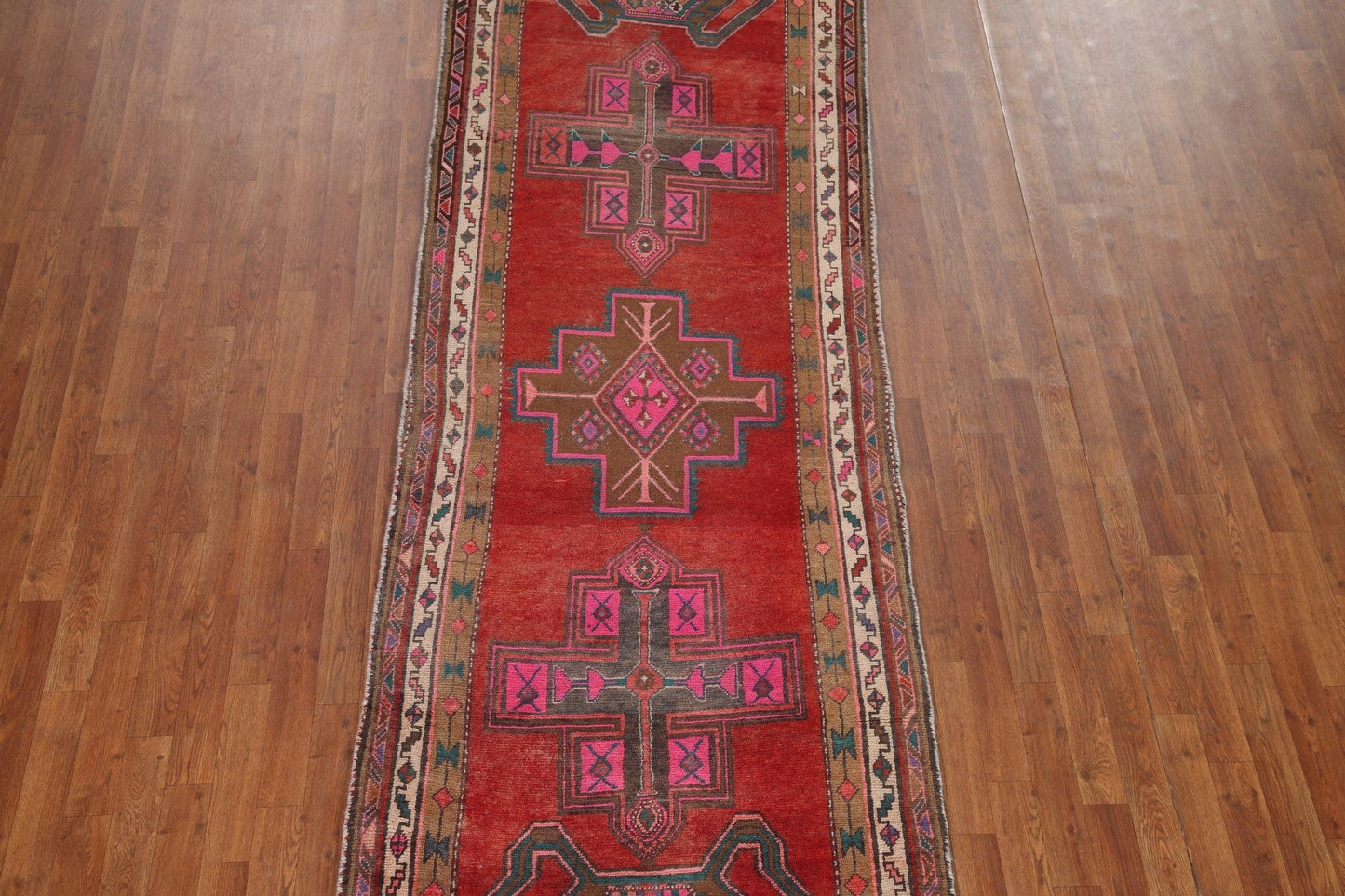 Geometric Ardebil Persian Runner Rug 4x13