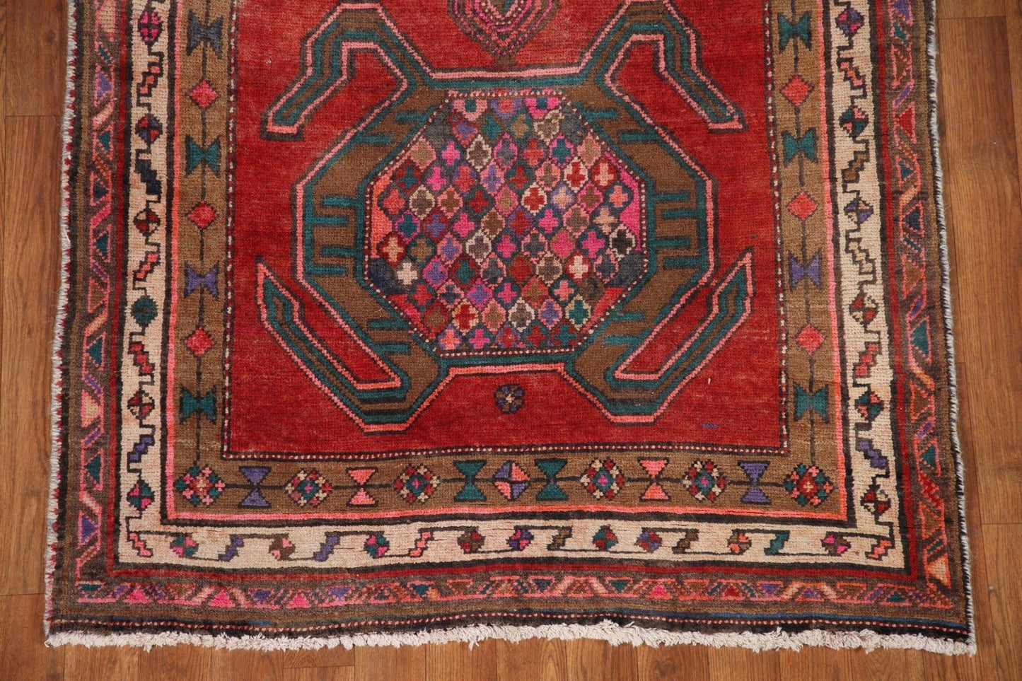 Geometric Ardebil Persian Runner Rug 4x13