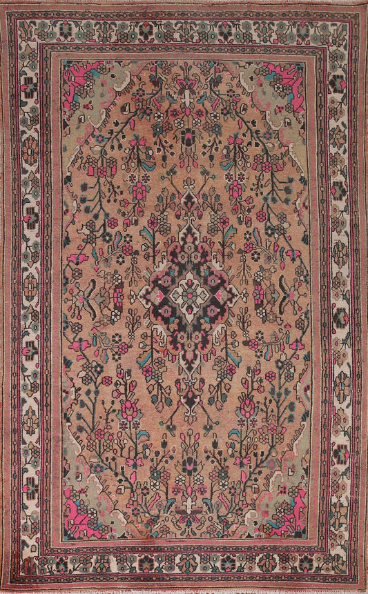 Geometric Hamedan Persian Area Rug 7x10