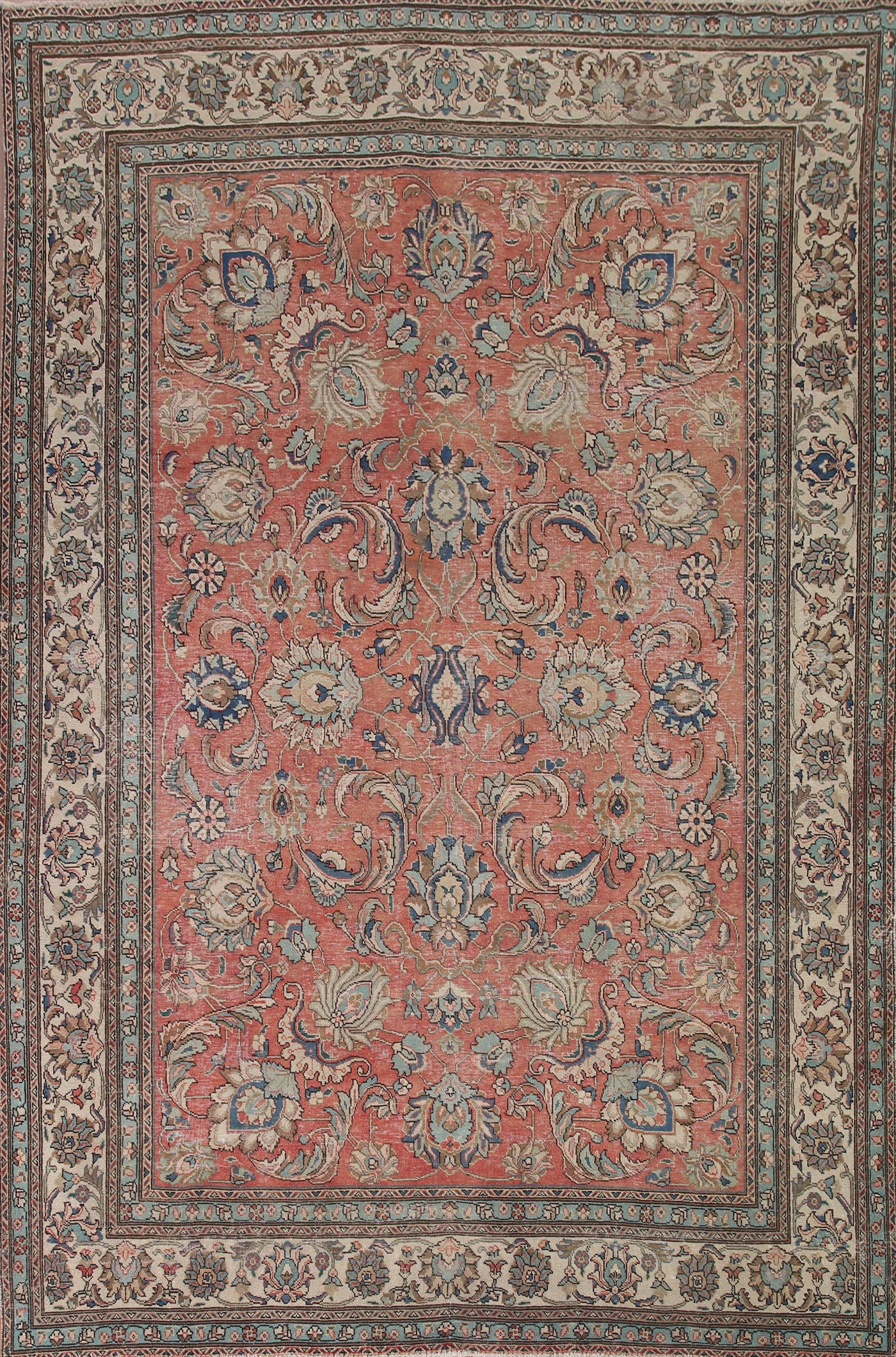 All-Over Floral Tabriz Persian Area Rug 8x11