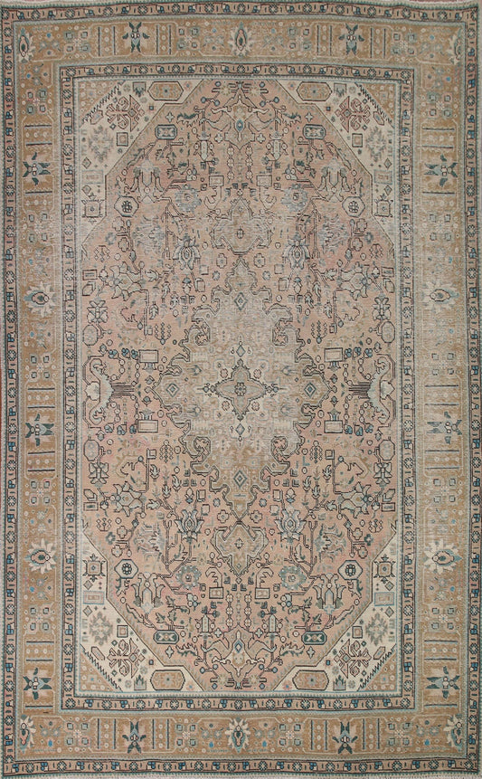 Distressed Tabriz Persian Area Rug 8x11