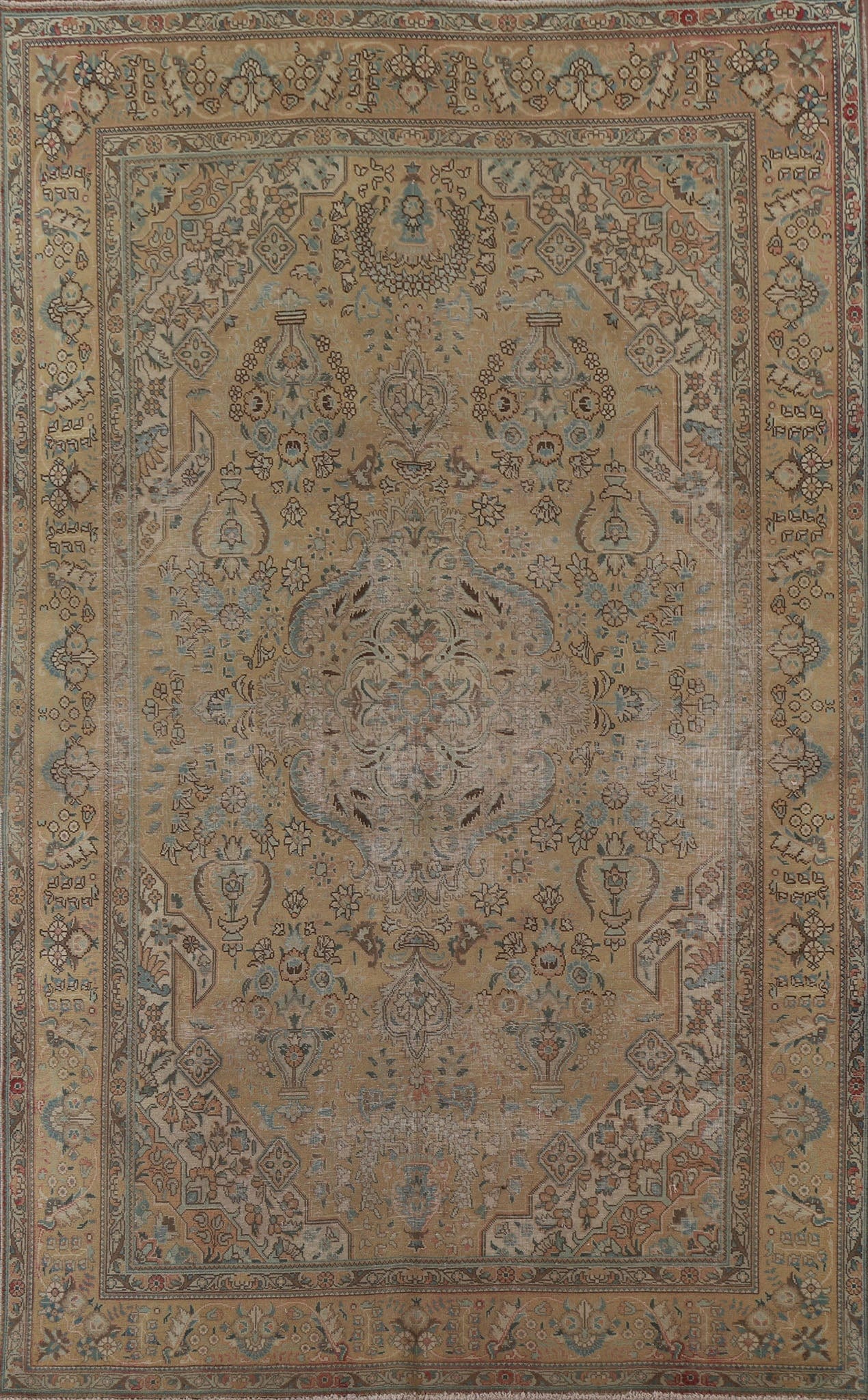 Vintage Tabriz Persian Area Rug 7x10