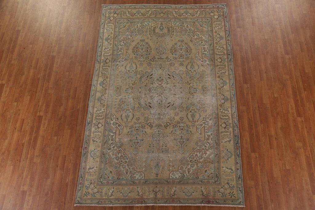 Vintage Tabriz Persian Area Rug 7x10