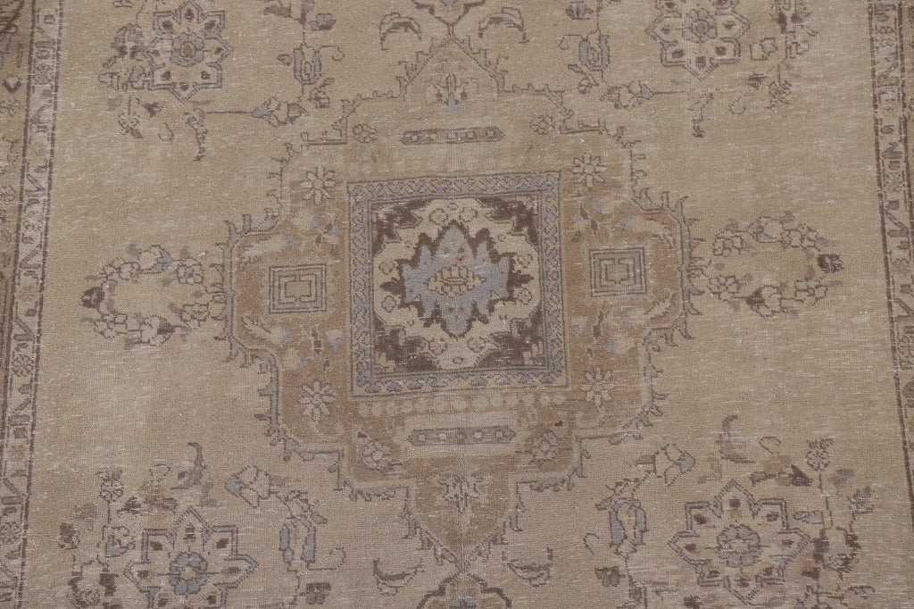 Distressed Tabriz Persian Area Rug 7x9