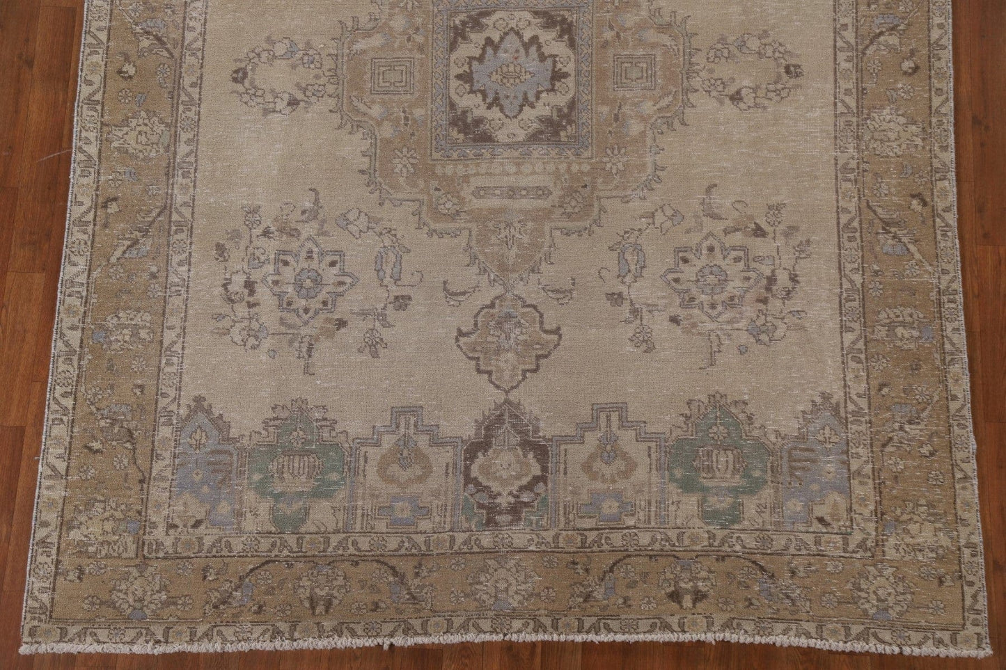 Distressed Tabriz Persian Area Rug 7x9