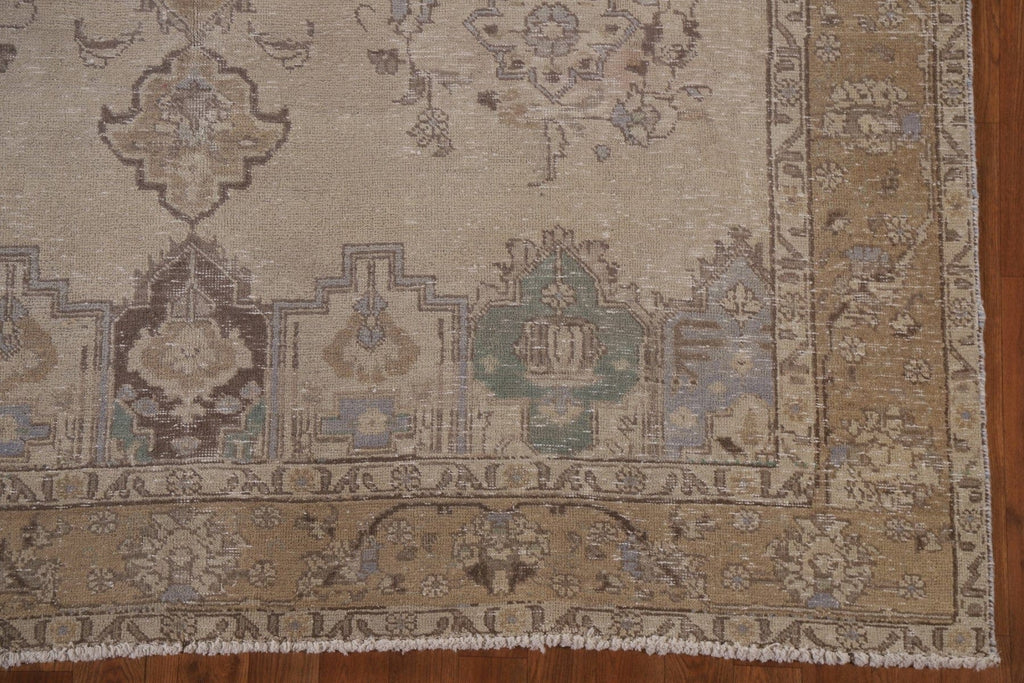 Distressed Tabriz Persian Area Rug 7x9